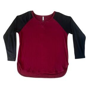 Burgundy and Black shirt